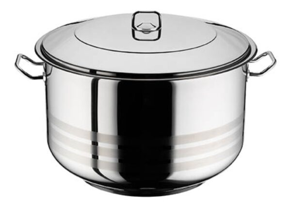 Gastro – Oala profesionala inox cu fund dublu si capac (50 L) [1]