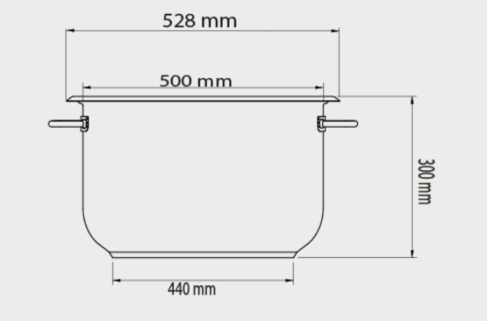 Gastro – Oala profesionala inox cu fund dublu si capac (50 L) [2]