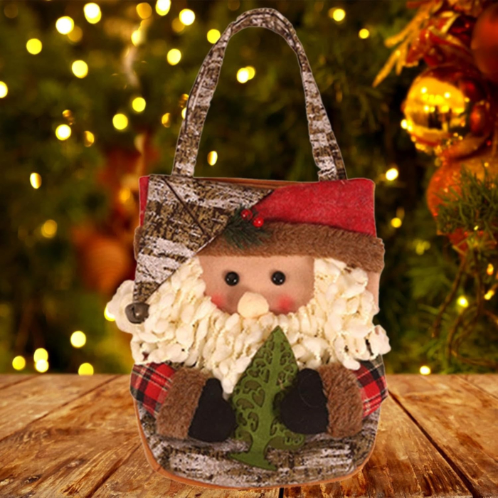 Geanta pentru Cadouri de Craciun, Model Mos Craciun, Decoratiune Sarbatori, 46x23x2 cm, Multicolor [3]