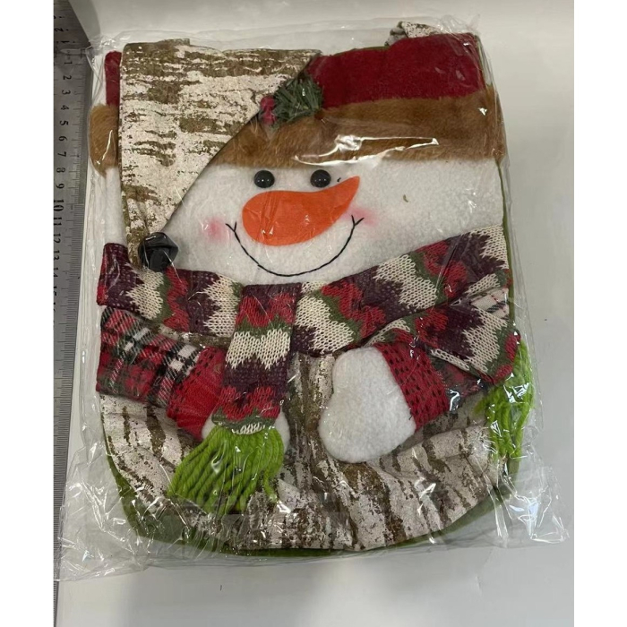 Geanta pentru Cadouri de Craciun, Model Om de Zapada, Decoratiune Sarbatori, 46x23x2 cm, Multicolor [2]