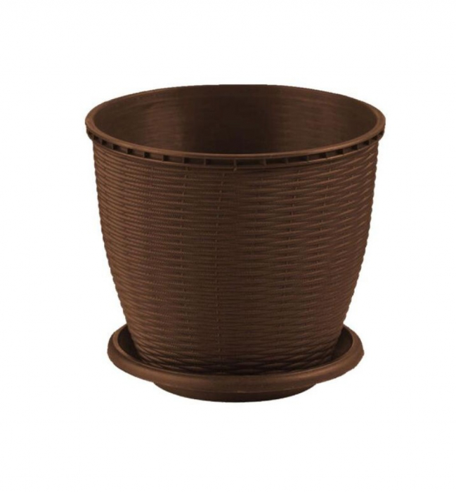 Ghiveci ratan 2.75l maro crl [1]