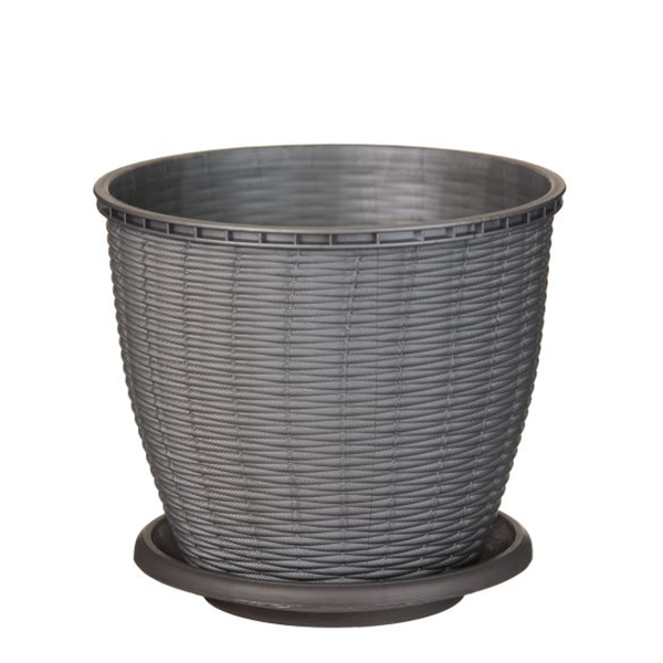 Ghiveci ratan 9l gri crl [1]