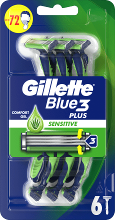 Gillette aparat ras blue3 3buc sensitive comfortgel aloe [1]
