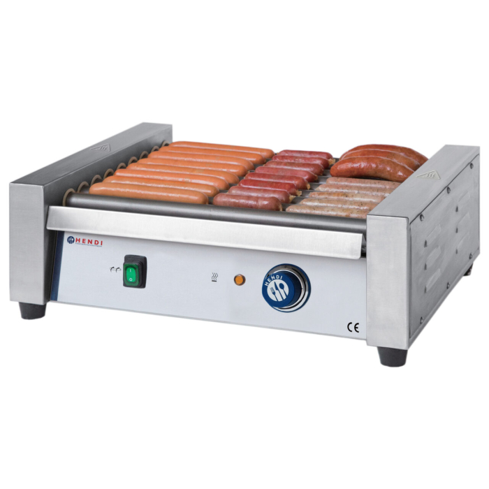 Grill rolă pentru cârnați, inox, 7 role, 740 W, 520 x 325 x H 175 mm [4]