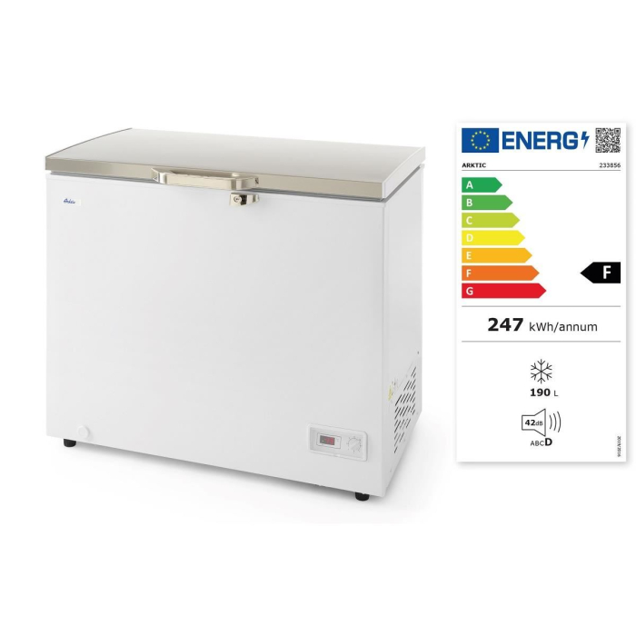 Lada frigorifica profesionala, Arktic by HENDI, 190 litri, putere 85W, 953x607x(H)840 mm, Clasa energetica F [10]