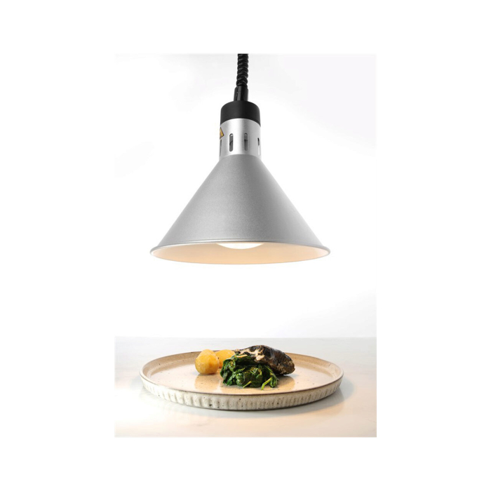 Lampa de caldura conica, argintie ø275x(H)250 mm, 230V, 250W [4]