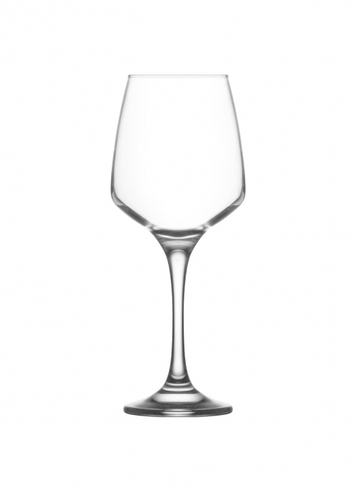 Pahare cu Picior Lav Lal 592, 400 ml, Sticlă Transparentă - 6 Buc / Set [1]