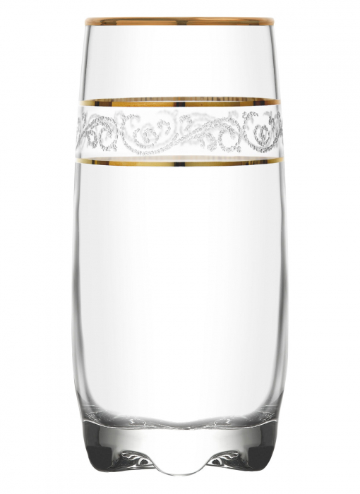 Lav pahare adora gold long drink 390cc 6buc/set adr25gy0 tm [1]
