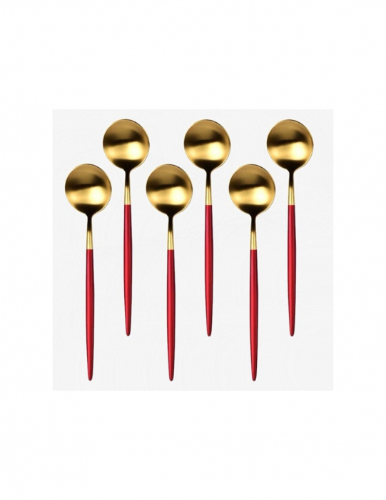 Lingurita inox deluxe diverse culori 6buc/set lux wow [3]