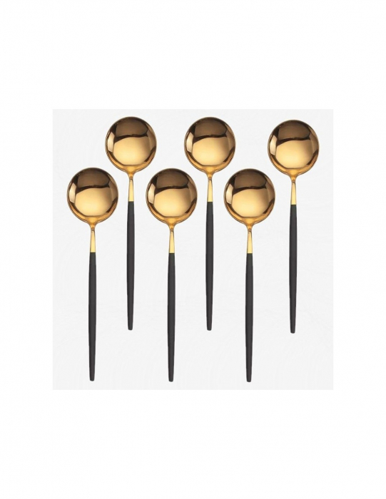 Lingurita inox deluxe diverse culori 6buc/set lux wow [1]