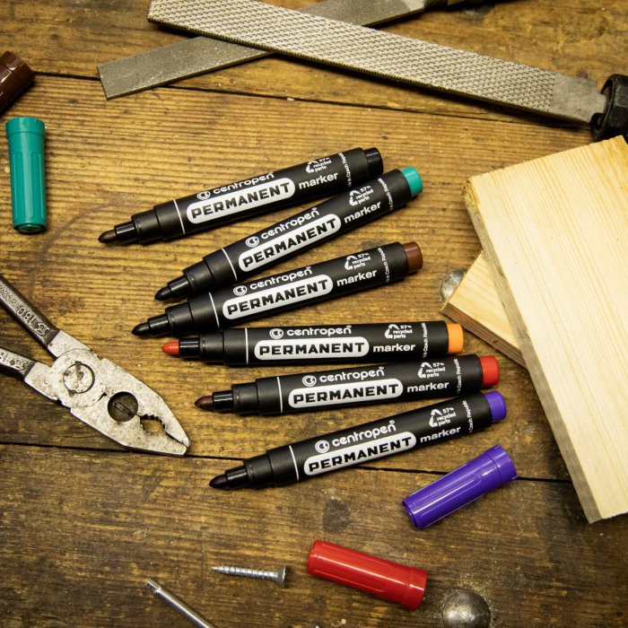 Marker permanent negru Centropen 8566 – vârf rotund 2.5 mm [3]