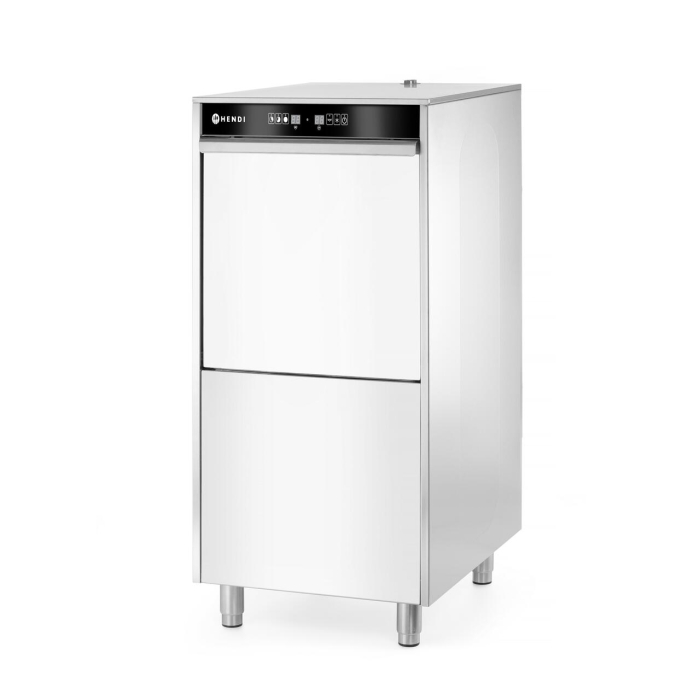 Masina de spalat vase, 50x60, electronica, cu dozator de detergent si pompa de scurgere, 400V, HENDI, 400V/7100W, 595x730x(H)1340mm [5]