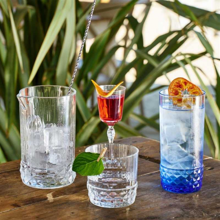 Pahare Long Drink Bormioli America '20s Sapphire Blue, 400 ml, 6 Buc / Set – Eleganță Vintage cu Accente Moderne [3]