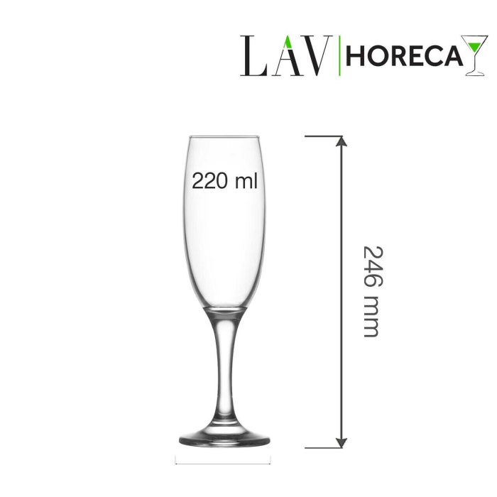 Pahare Sampanie Lav Ven 541 , 220 ml - 6 Buc / Set [2]
