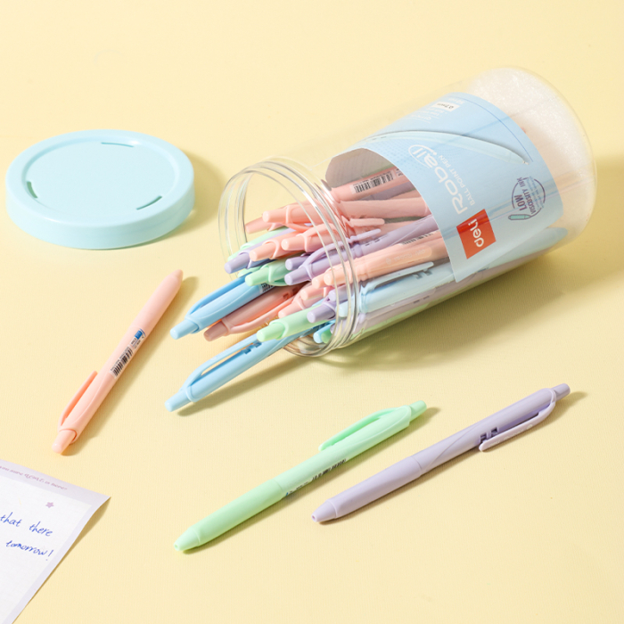 Pix cu mecanism 0,7 mm, corp pastel albastru – Roball Deli [2]