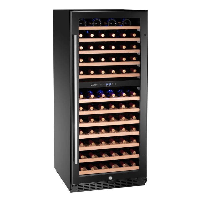 Racitor de vin, 2 zone,124 sticle, Arktic, 265L, Negru, 569x595x(H)1397mm [3]