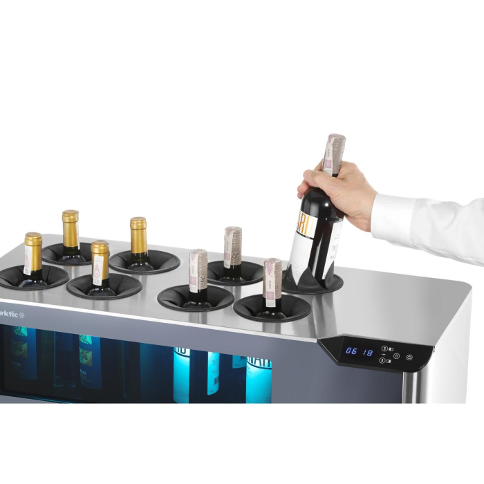 Racitor de vin pentru blat, 2 zone, Arktic, negru, 220-240V/50W, 800x350x(H)293mm [2]