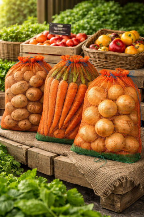 Saci Raschel 40 x 60 cm – Portocaliu Inchis - 20 Kg - 100 Buc / Set [2]