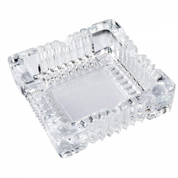Scrumieră din Sticlă – 15x15x4 cm, Design Elegant și Robust [1]