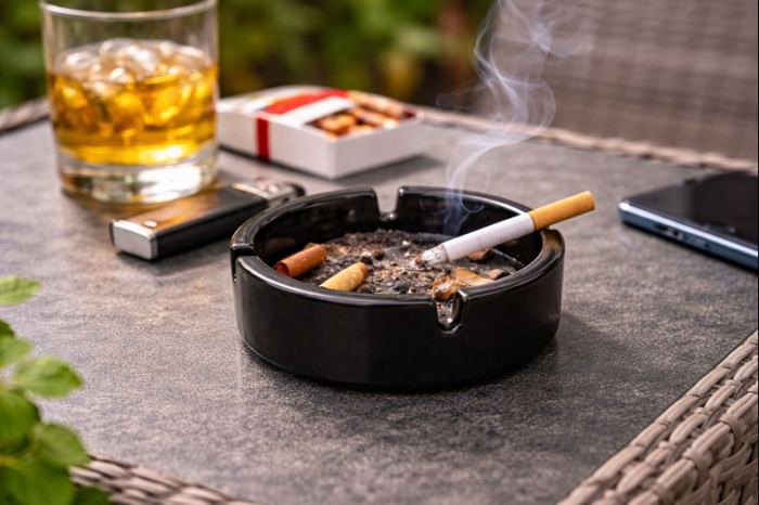 Scrumiera neagra din sticla 105 mm [4]