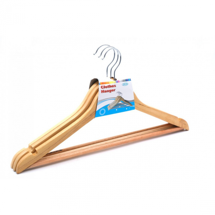 Set 3 Umerașe Haine din Lemn și Metal – 45 cm [2]