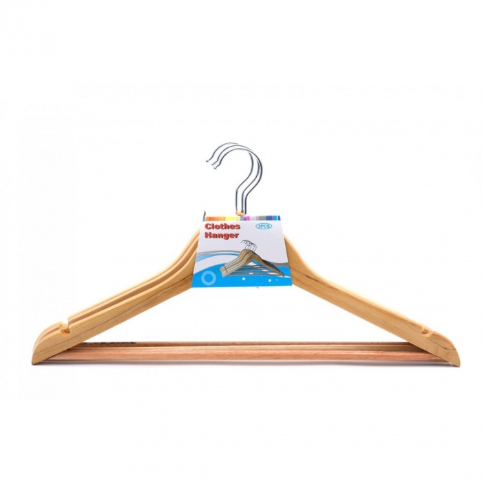 Set 3 Umerașe Haine din Lemn și Metal – 45 cm [3]