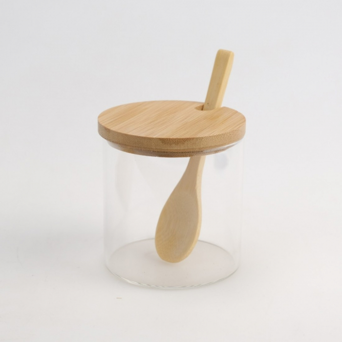 Set Condimente 3 Piese – Sticlă & Lemn | 30 x 10 x 10 cm [3]