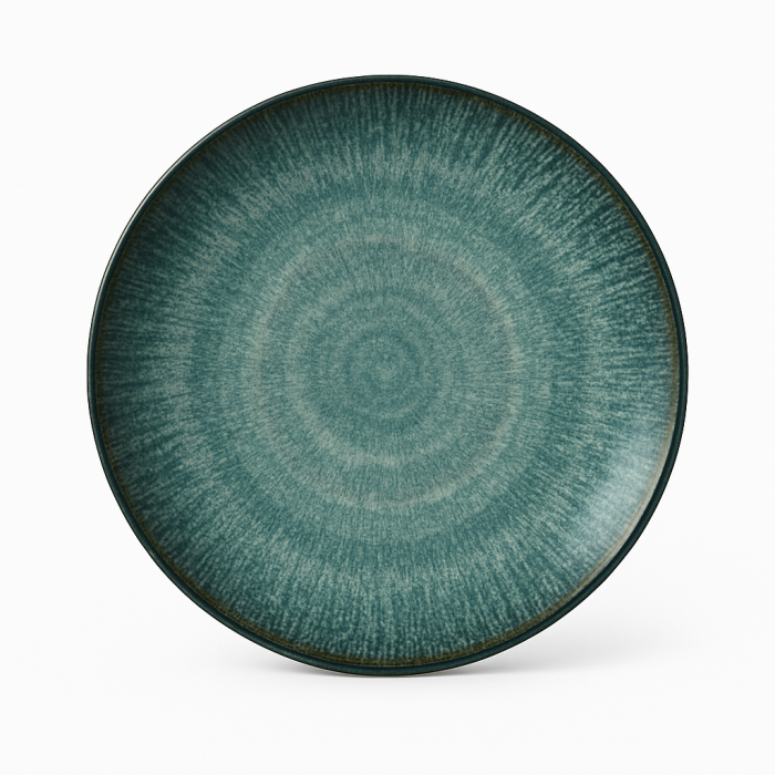 Set de Masa din Porțelan Hera Emerald – 24 Piese cu Textură Vibrantă Verde-Smarald [4]