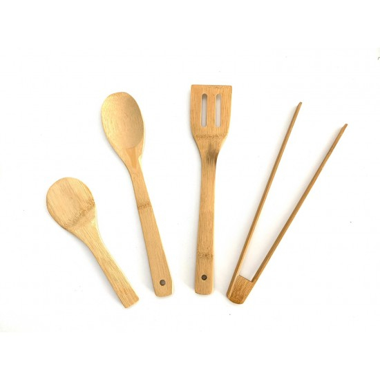 Set ustensile bucatarie 5piese din bambus [2]