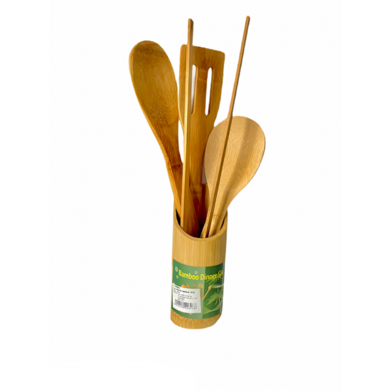 Set ustensile bucatarie din bambus 5piese wow [2]