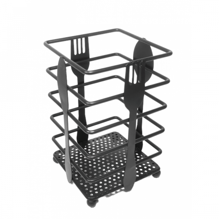 Suport Tacâmuri din Metal – 15x9 cm, Design Modern cu Detalii Decorative [2]