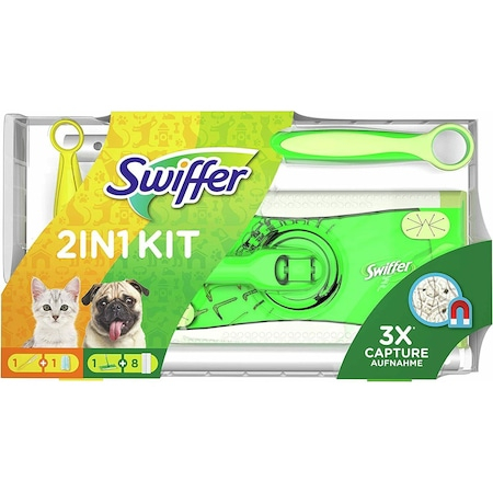 Swiffer kit mop+rezerva uscata 8buc+pamatuf [1]