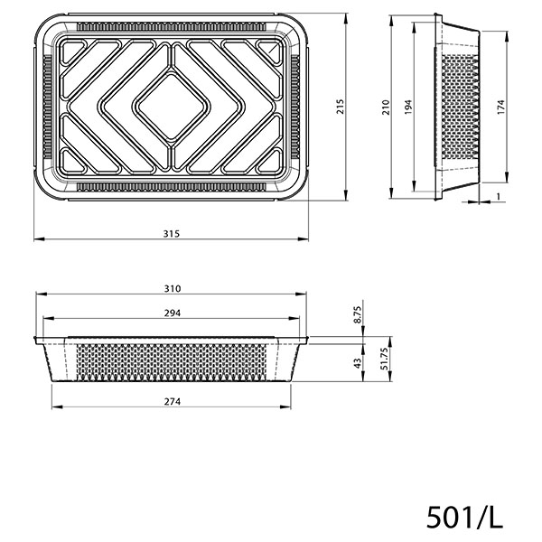Tavă din Aluminiu (2380 cc) [3]