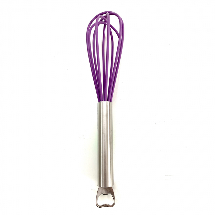 Tel silicon termorezistent , maner inox si deschizator sticle -diverse culori [1]