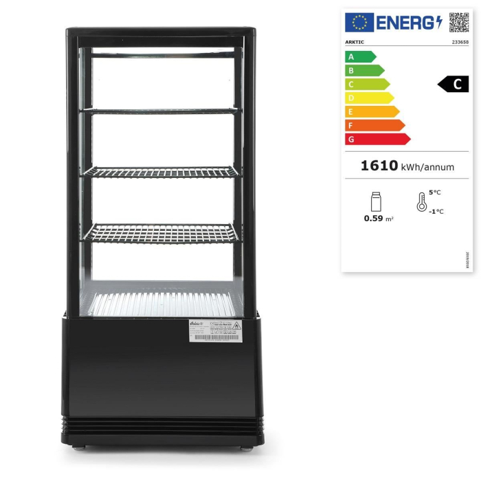 Vitrina de prezentare 78 L (neagra) - 230 V, 170 W, 452X406X (H)966 mm [9]