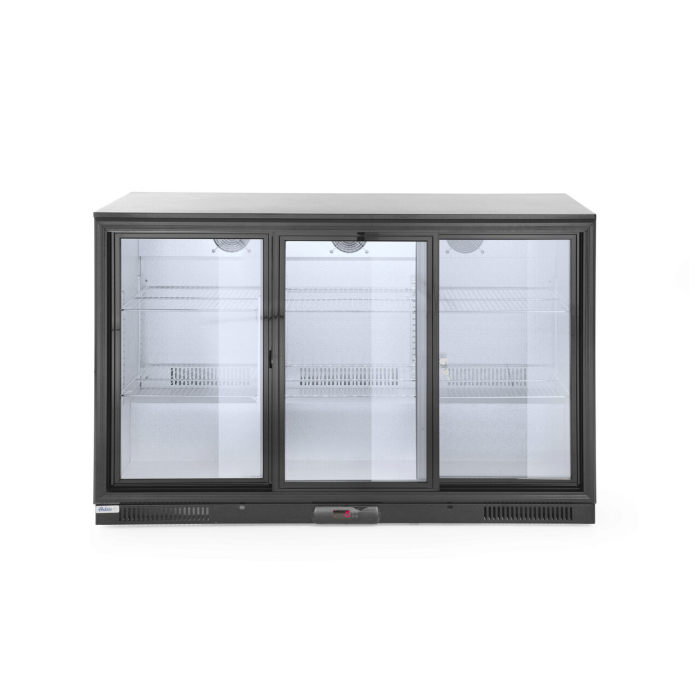 Vitrina frigorifica de prezentare 3 usi glisante interval temperatura 2/10?C, 300 W, corp inox, ARKTIC by Hendi, 1335x500x(h)900 mm 338 Litri, Clasa energetica E [2]
