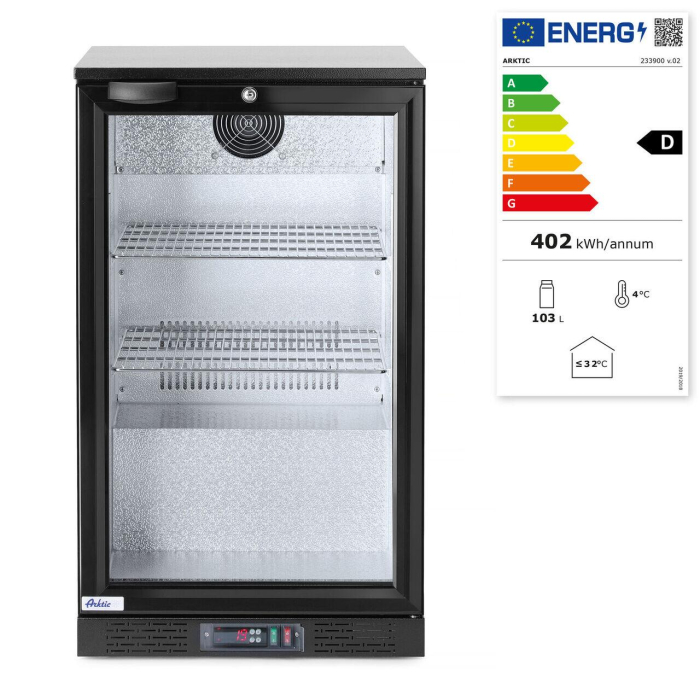 Vitrina frigorifica de prezentare interval temp. 2/10 C, 150 W, corp inox, ARKTIC by Hendi, 500x500x(H)900 mm 103 Litri, Clasa energetica D [2]