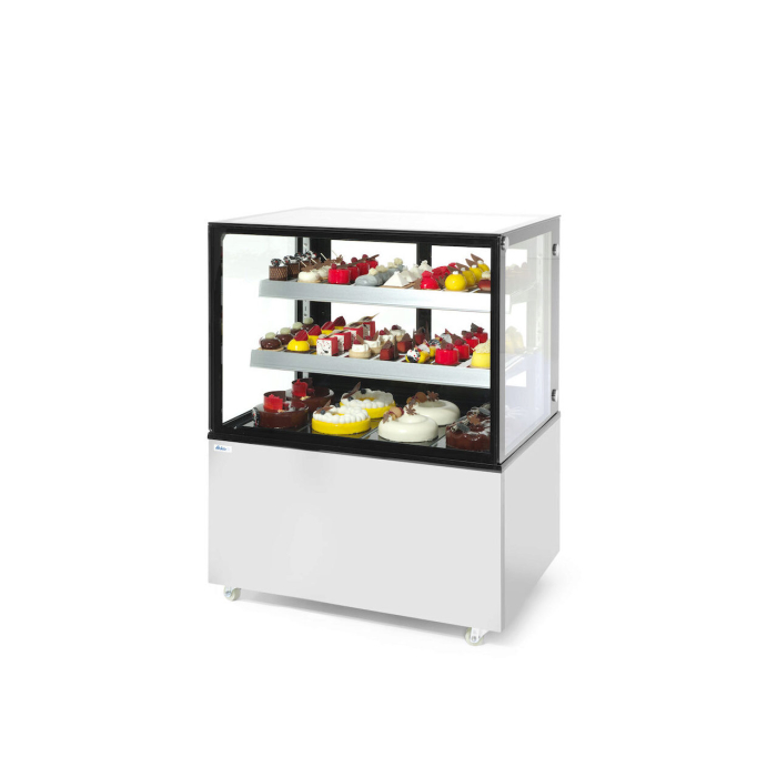 Vitrina frigorifica de prezentare interval temp. 2/6?C, corp inox, 410 litri, 490 W ARKTIC by Hendi, 1215x675x(H)1210 mm, Clasa energetica C [6]