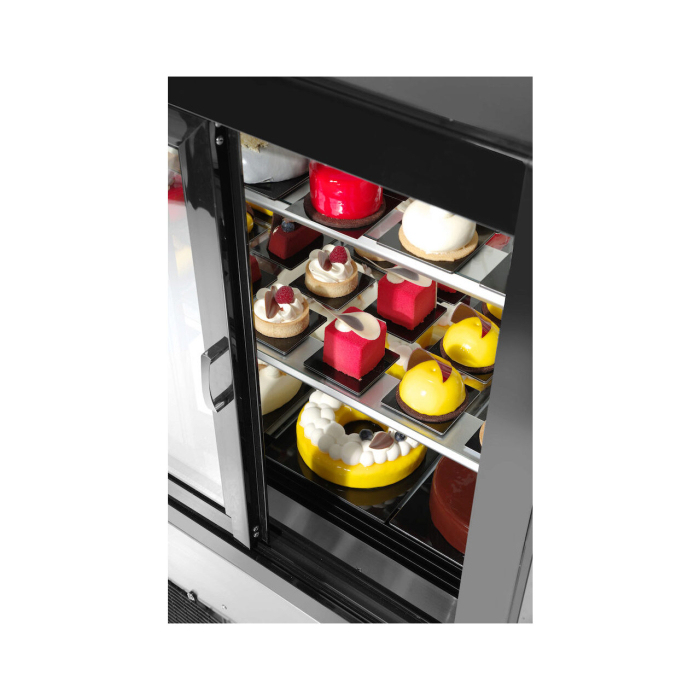 Vitrina frigorifica de prezentare interval temp. 2/6?C, corp inox, 410 litri, 490 W ARKTIC by Hendi, 1215x675x(H)1210 mm, Clasa energetica C [4]