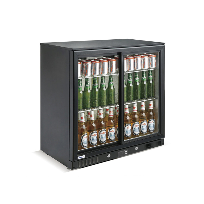 Vitrina frigorifica de prezentare usi glisante interval temp. 2/10?C, 220 W, corp inox, ARKTIC by Hendi, 900x500x(H)900 mm 198 Litri, Clasa energetica E [6]