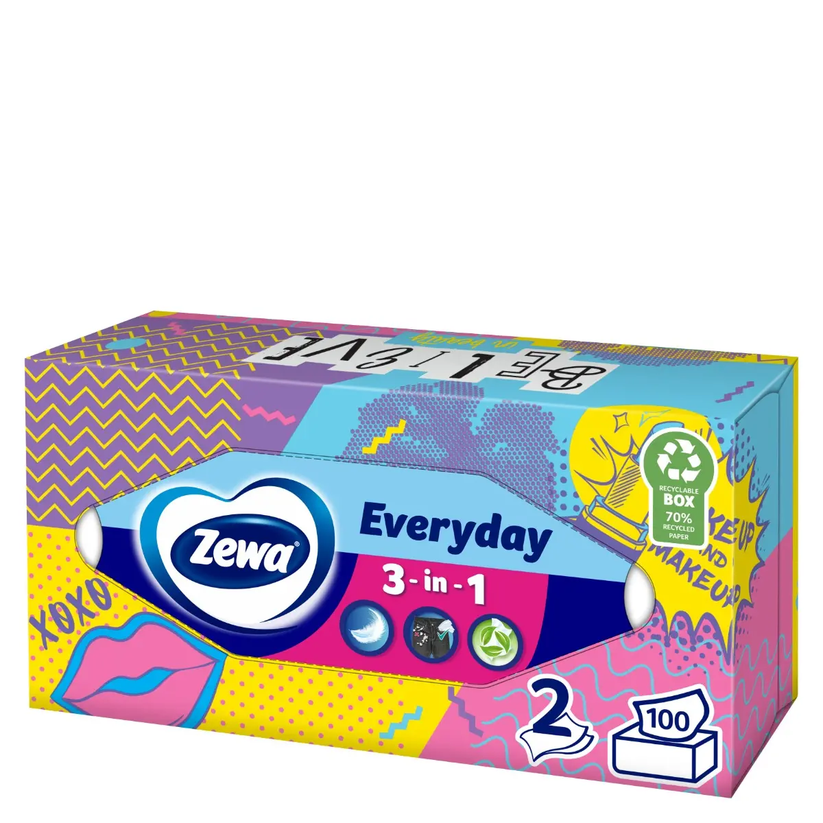 Zewa Servetele Faciale, 100 bucati / cutie, 2 straturi [3]