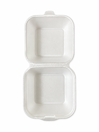 Unica folosinta - Caserolă din polistiren cu capac, 12 × 12 × 7 cm – 125 Buc / Set