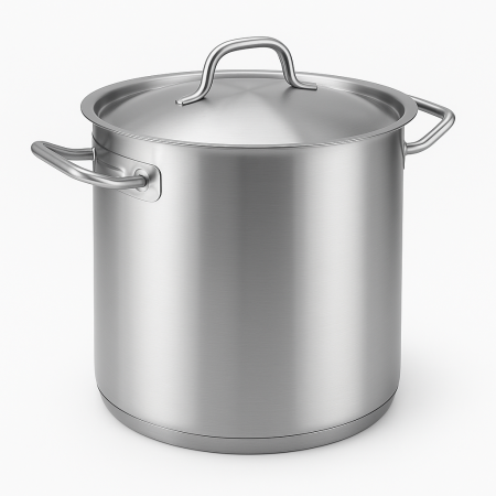 Vase si accesorii bucatarie - Oala inox GASTRO profesionala cu capac pentru supe si ciorbe, 11 L