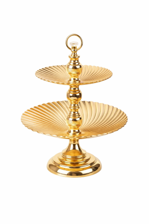 Fructieră Etajată Gold – Metal, 30 x 30 x 36 cm [1]