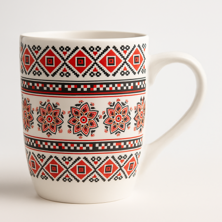 Vase si accesorii bucatarie - Cana ceramica decor traditional nou, 220 ml