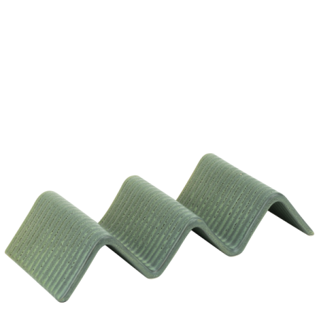 Vase si accesorii bucatarie - Suport dublu pentru taco STREET FOOD, 23.2 x 10.4 x h4.3 cm, olive