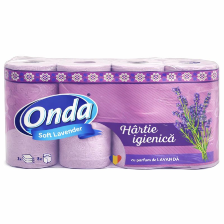 Hartie igienica - Hartie igienica Onda Soft Lavender 3 straturi, 8 role