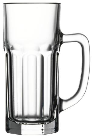 Vase si accesorii bucatarie - Halba bere Casablanca 375 ml – din sticla securizata, ambalata in cutie cadou