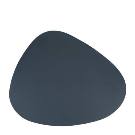 Vase si accesorii bucatarie - Suport de masa din piele, asimetrice, DARK BLUE, 45 x 37 cm - 6 Buc / Set