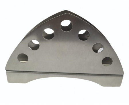 Vase si accesorii bucatarie - Suport Șervețele din Inox BA – Design Geometric cu Decupaje